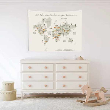 World Dino Canvas Wall Hanging